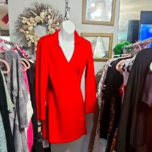 Women's Red Wrap dress By Choice of California